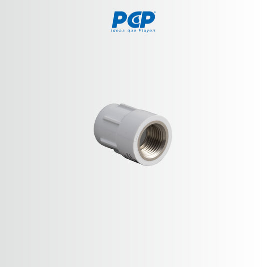 Union adaptador hembra con inserto metálico de 1/2" DZR