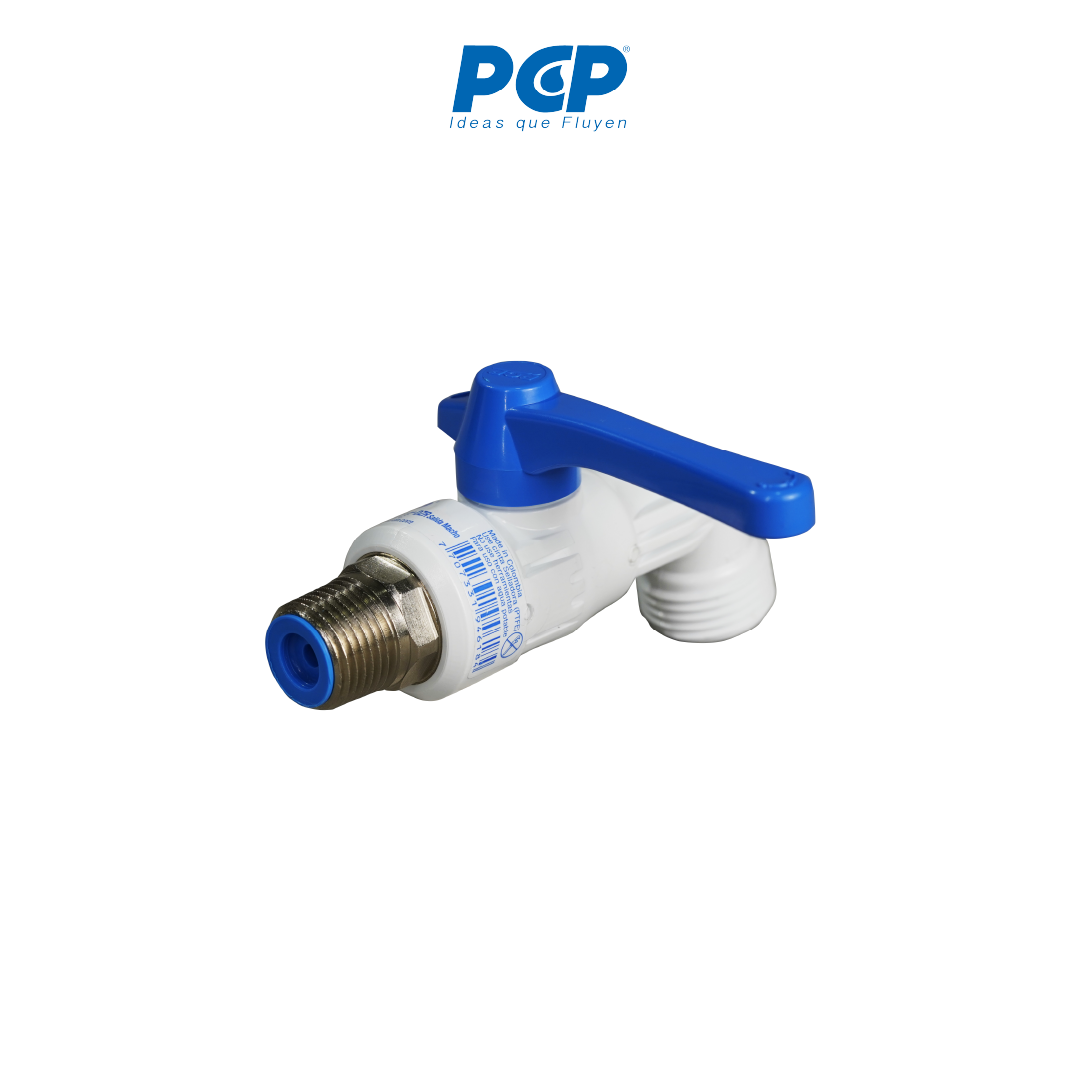 Llave de chorro PVC 1/2" macho pesada