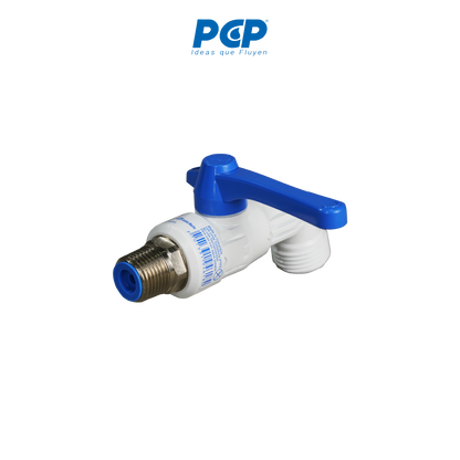 Llave de chorro PVC 1/2" macho pesada