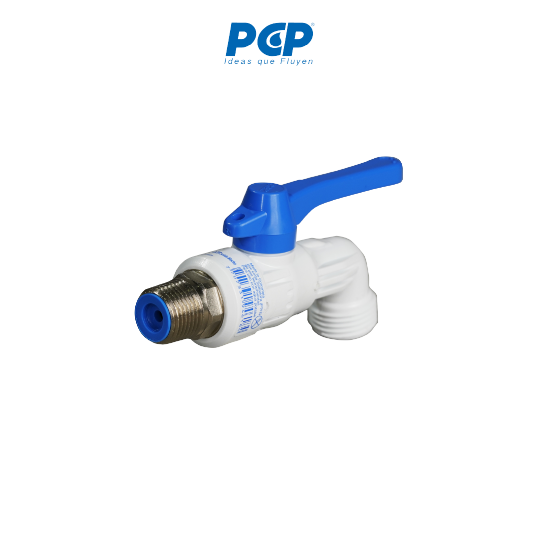 Llave de chorro PVC 1/2" macho pesada