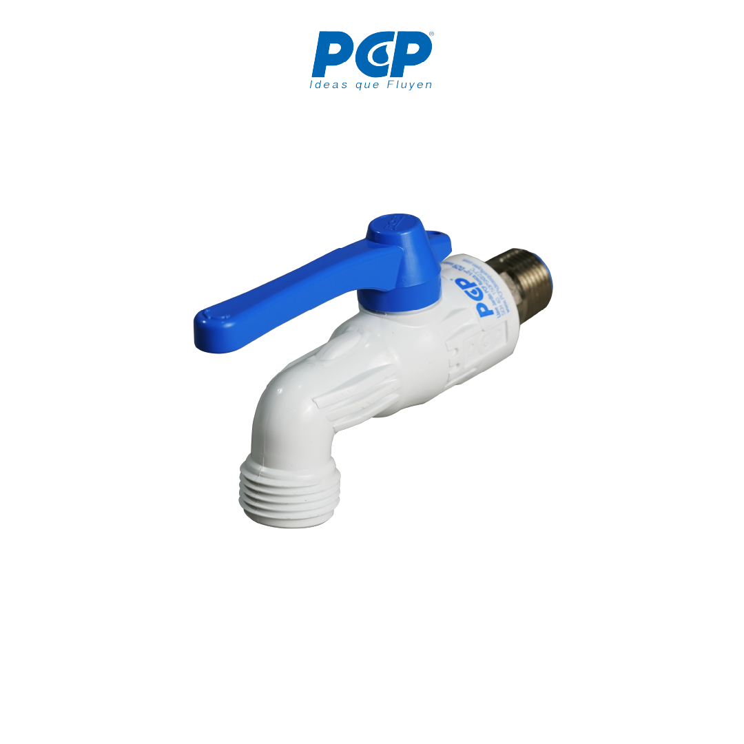 Llave de chorro PVC 1/2" macho pesada