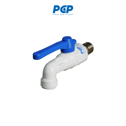 Llave de chorro PVC 1/2" macho pesada